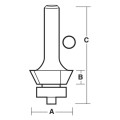 Carb-I-Tool T 192.30 B - 6.35 mm (1/4”) Shank 19.3mm x 30 Degree TCT  H/Man Bevel Trim Bits